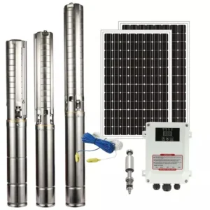 3" DC Brushless Stainless Steel Impeller Deep Well Solar Panel Pump Solar Power Submersible Screw Impeller Borehole Pump for Deep Well