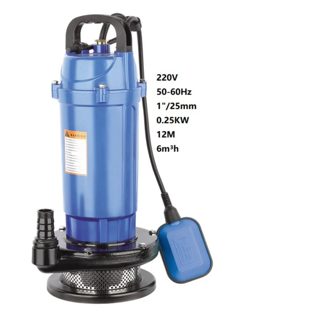 QDX Electric Single Phase Pump High Pressure Submersible Water Pump Deep Well Copper Wire With Cast Aluminum Body Wast Water Sewage Water Pump