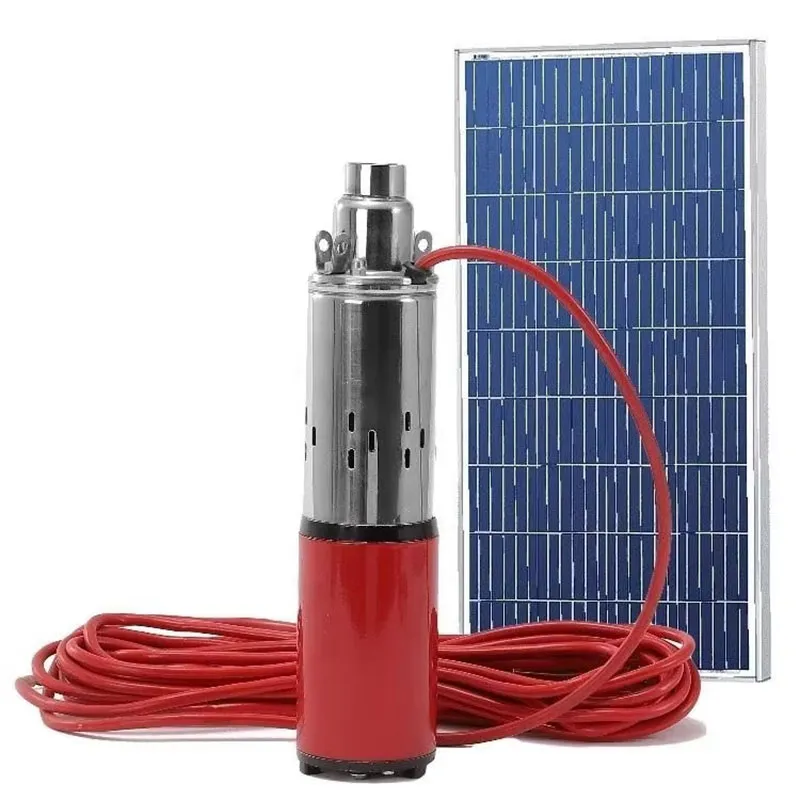 12V/24V/36V/48V/72V Solar Deep Well Impeller DC Submersible Pump High Lift Anti-Rust Screw Water Pump Brushless for Agriculture Household