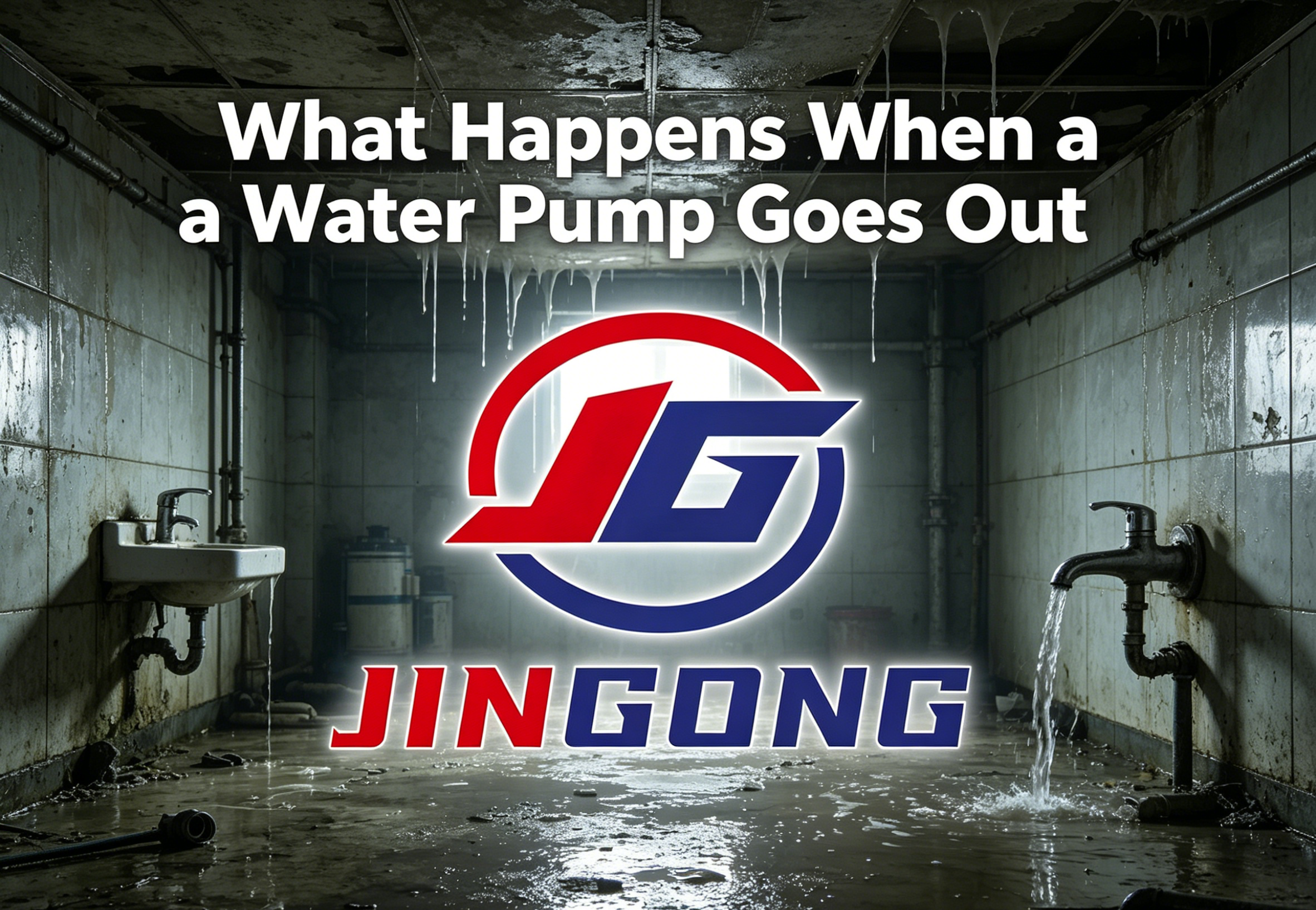 水泵故障海报设计 water pump